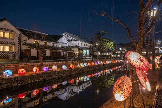 倉敷美観地区の季節の風景