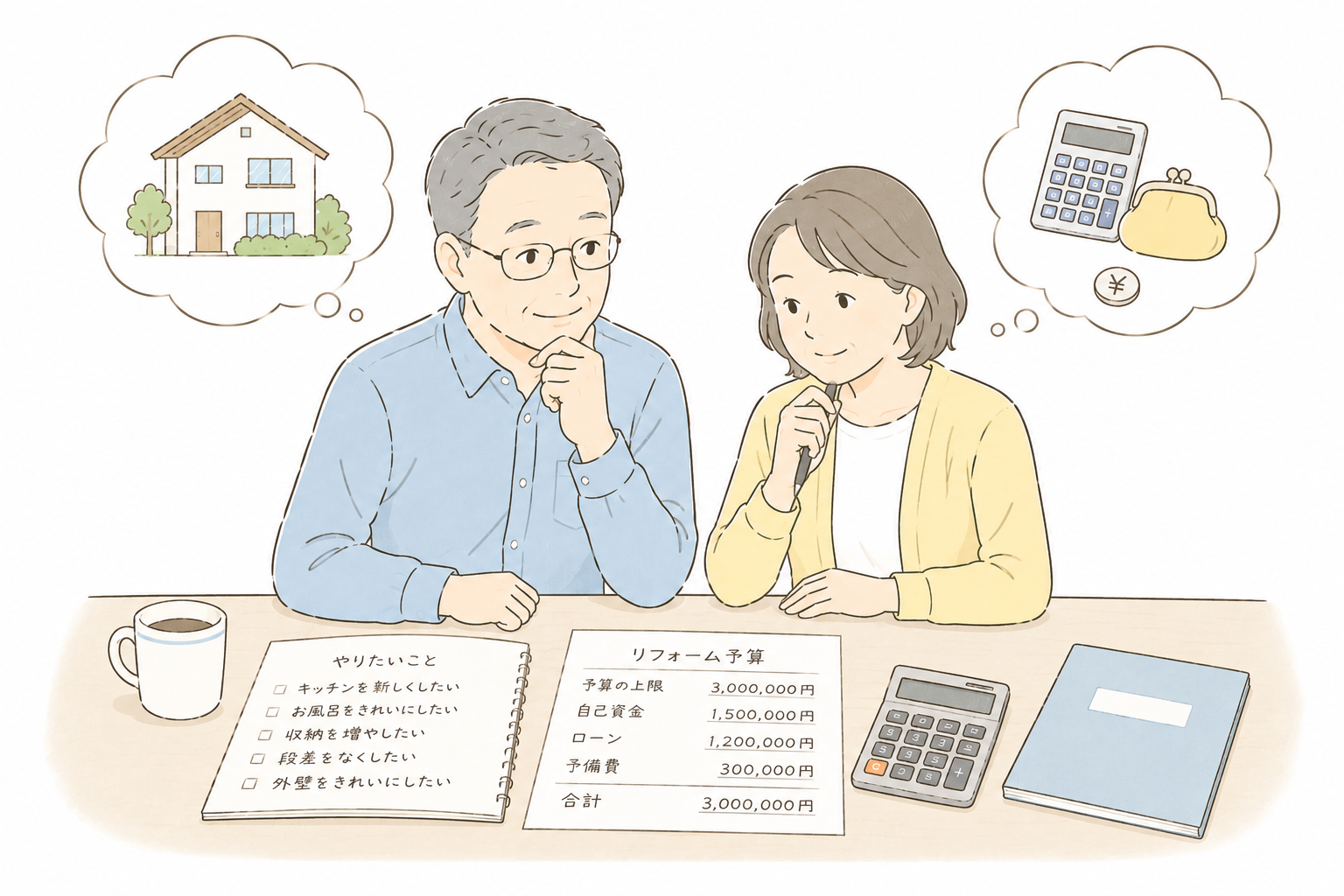 リフォームの予算を考えるイメージ