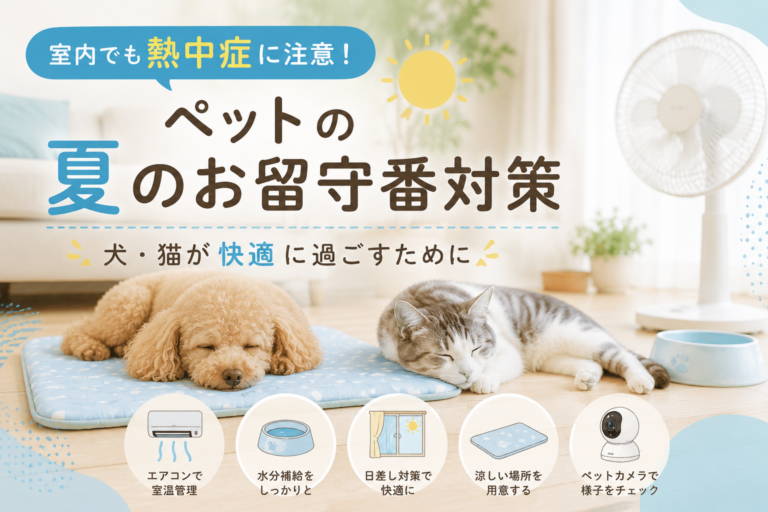 室内でも熱中症に注意！ペットの夏のお留守番対策｜犬・猫が快適に過ごすために