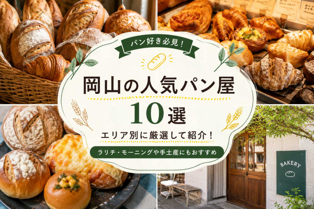 岡山・倉敷で人気のパン屋さん10選｜焼きたてパンが楽しめるおすすめベーカリー