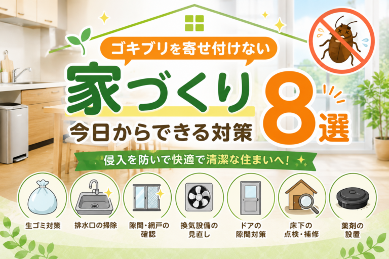 ゴキブリを寄せ付けない家づくり｜今日からできる対策8選