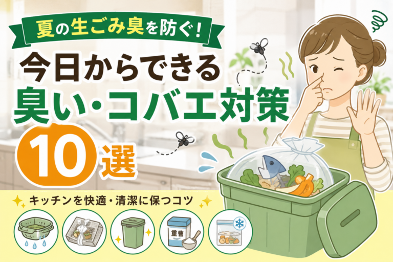 夏の生ごみ臭を防ぐ方法｜今日からできる臭い・コバエ対策10選