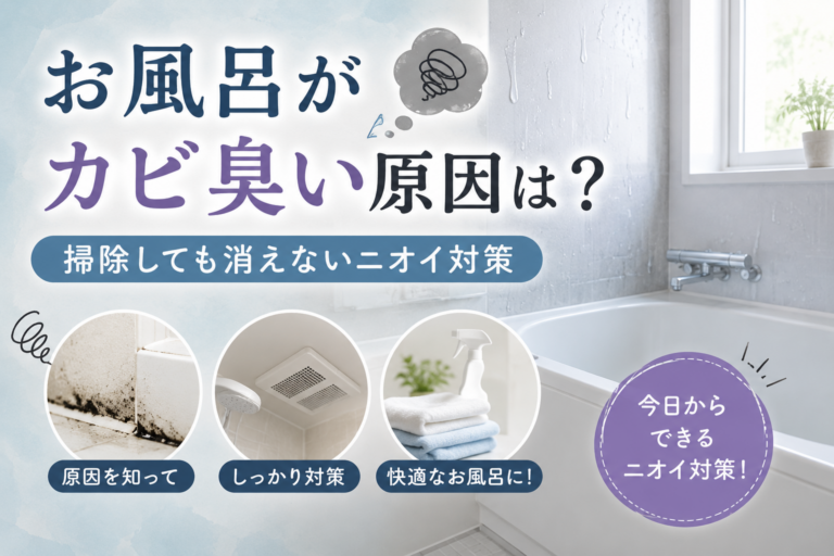 お風呂がカビ臭い原因は？掃除しても消えないニオイ対策