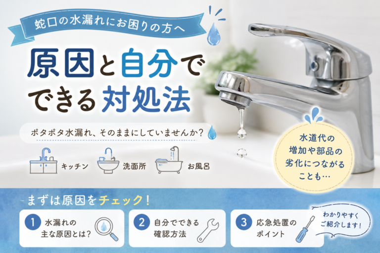 蛇口の水漏れにお困りの方へ。原因と自分でできる対処法