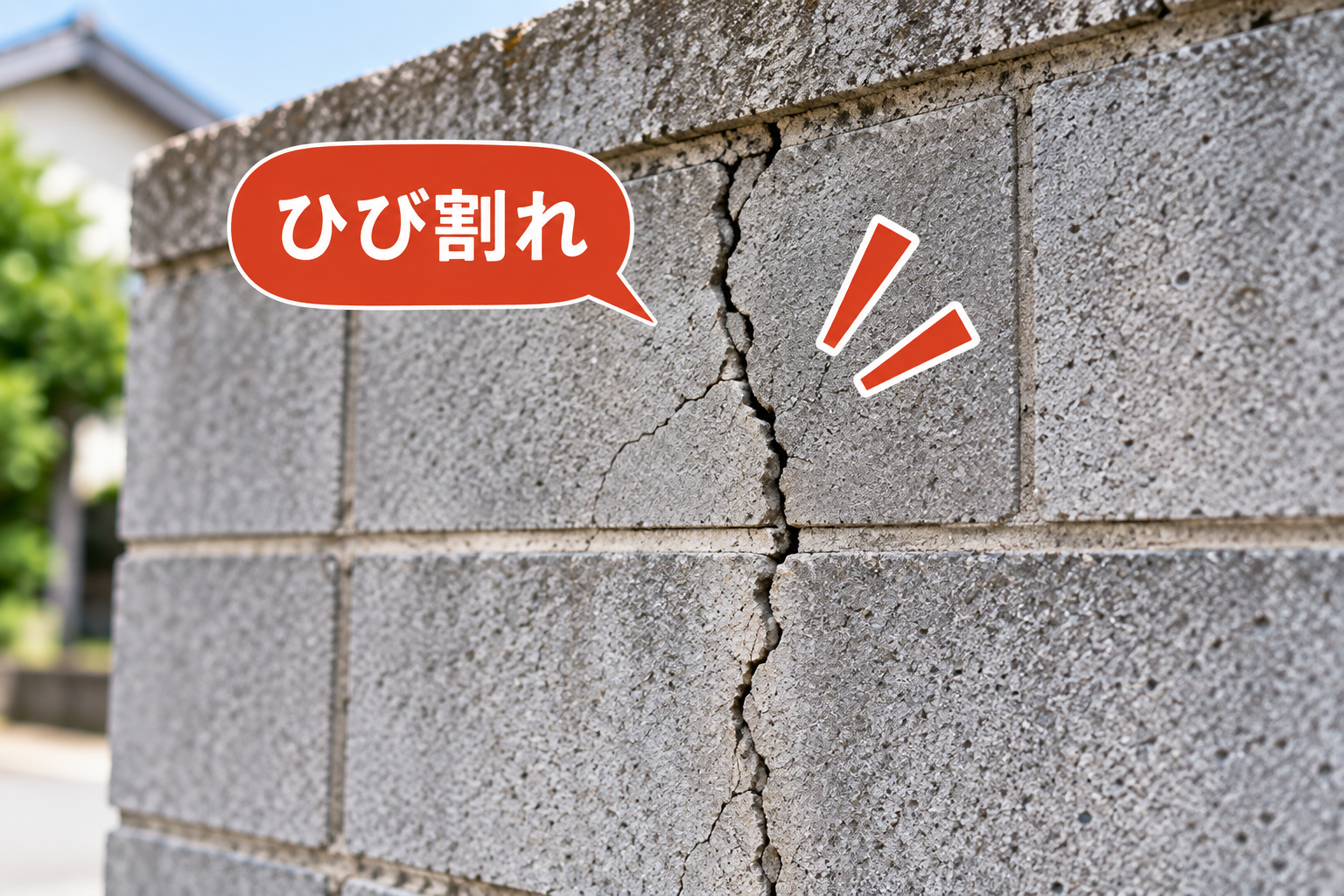 ブロック塀の7つの危険サイン