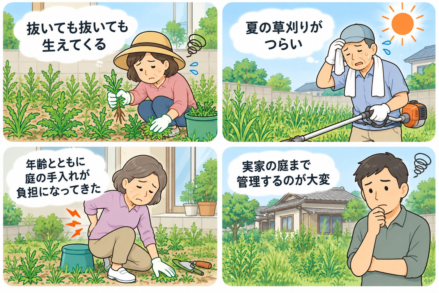 草刈り、毎年大変