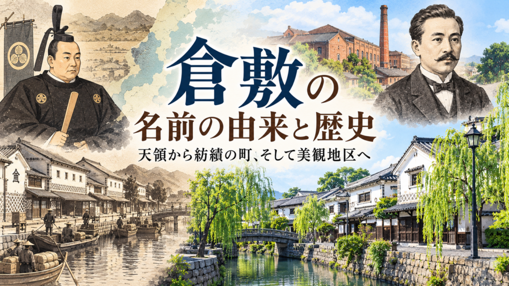 【倉敷の歴史】倉敷の「倉敷」という地名の由来は？｜江戸時代の天領から現在まで