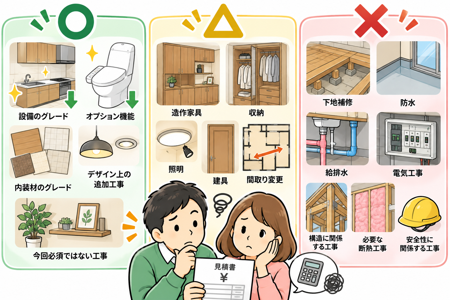 リフォームで予算オーバーしたときに見直す費用と削ってはいけない費用