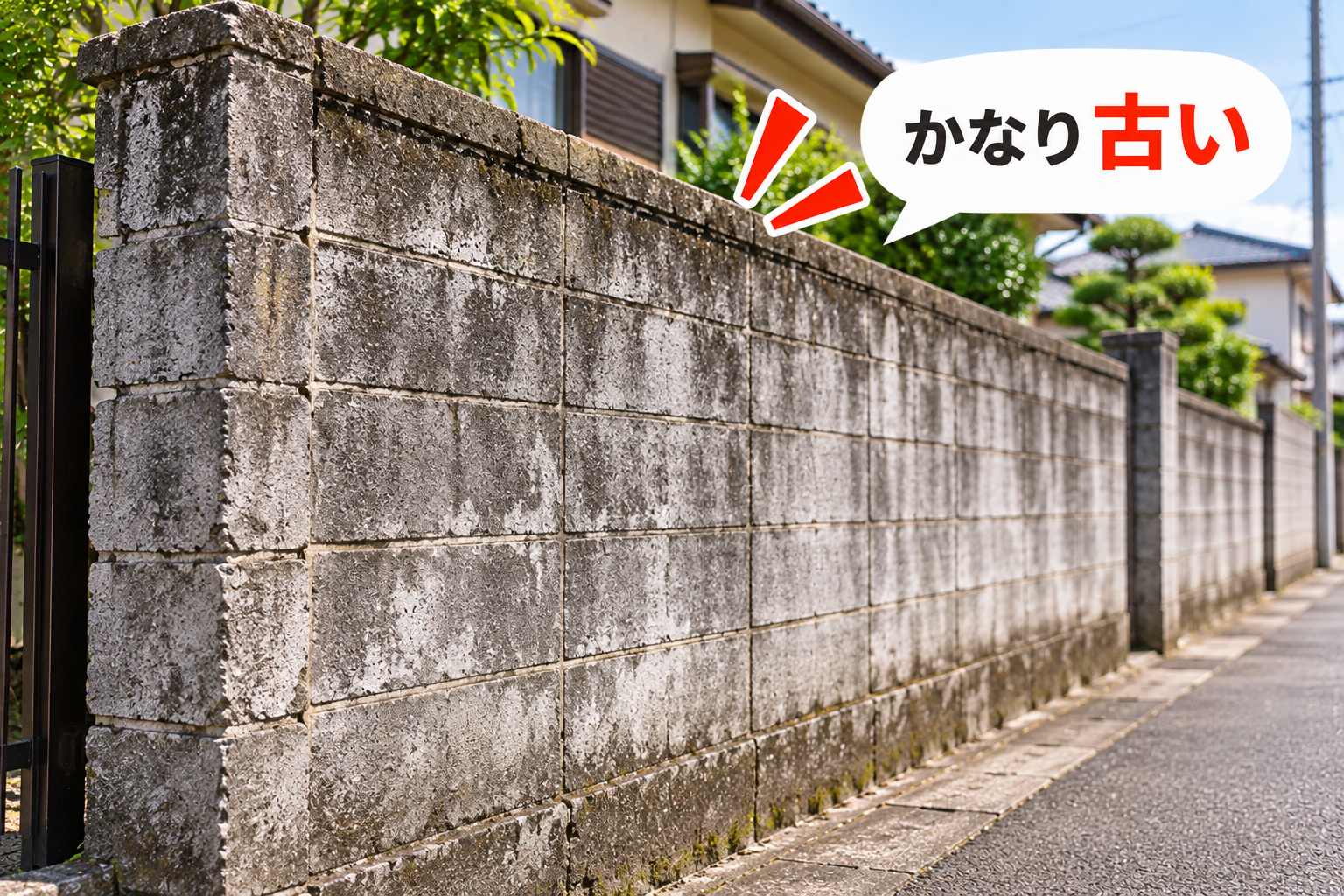 ブロック塀の7つの危険サイン