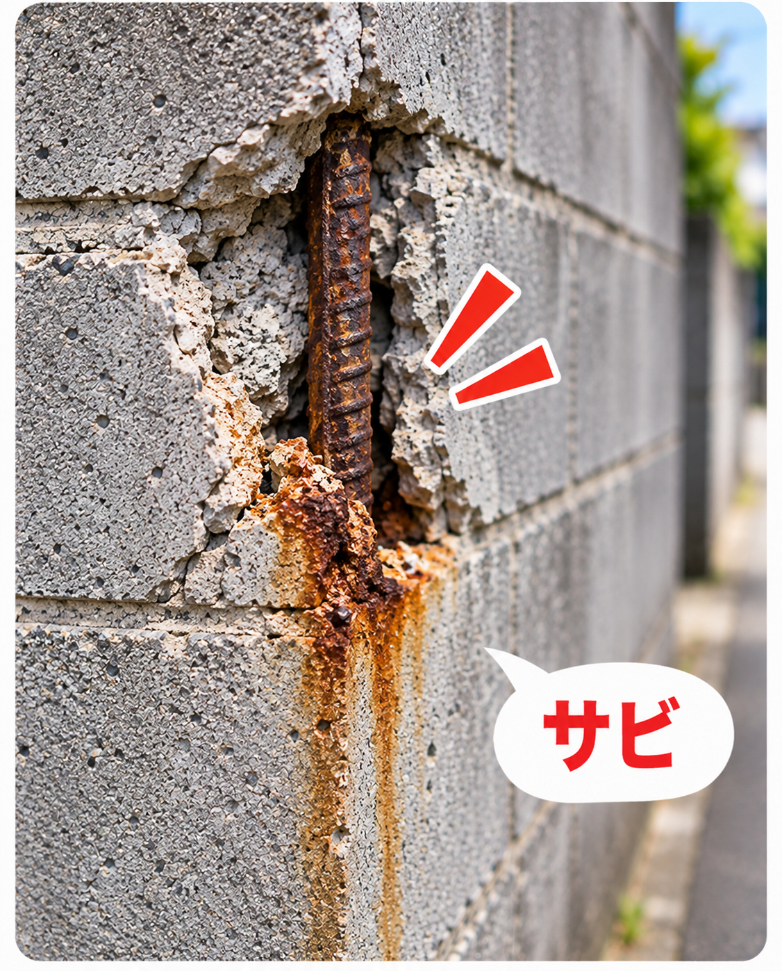 ブロック塀の7つの危険サイン